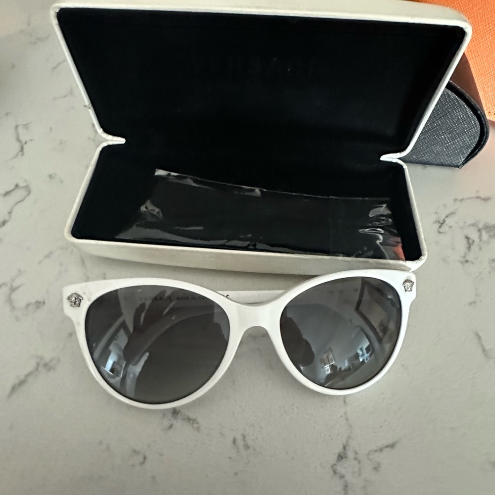 Versace white sunglasses